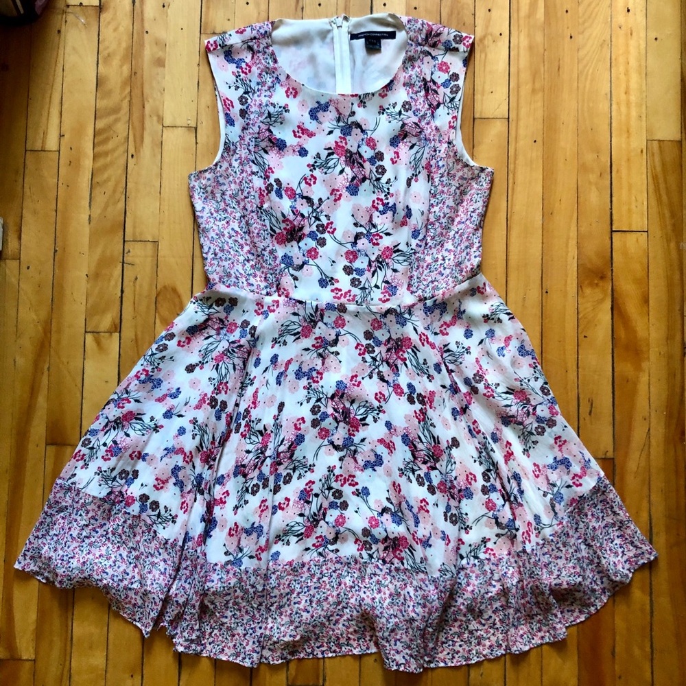 French Connection Floaty Flouncy Floral Dress Sz 10